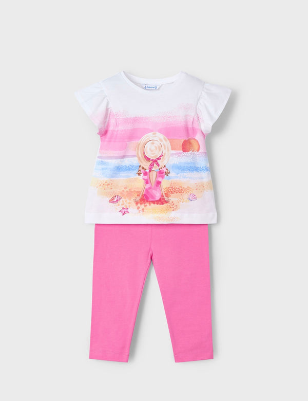 Mayoral pink leggings set