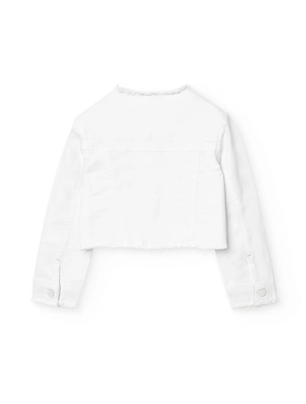 Boboli girls white denim jacket