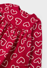 Mayoral girls red love heart dress
