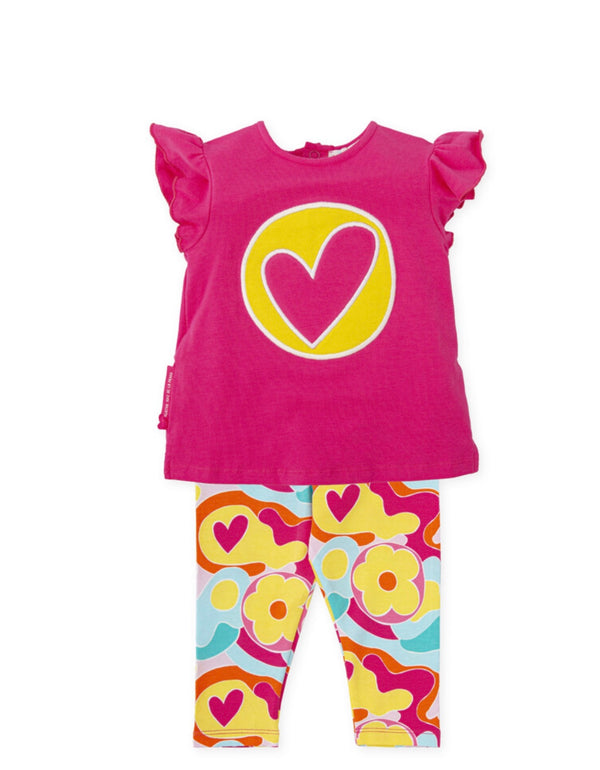 Agatha Ruiz pink heart leggings set