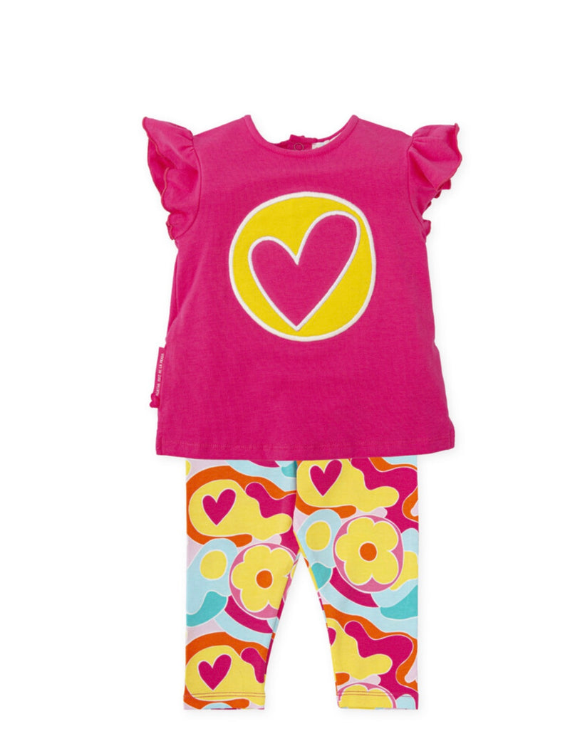 Agatha Ruiz pink heart leggings set