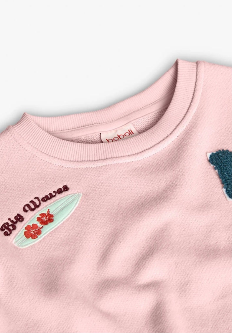 Boboli girls peach longsleeved top