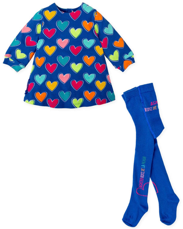 Agatha Ruiz Girls dress with hearts