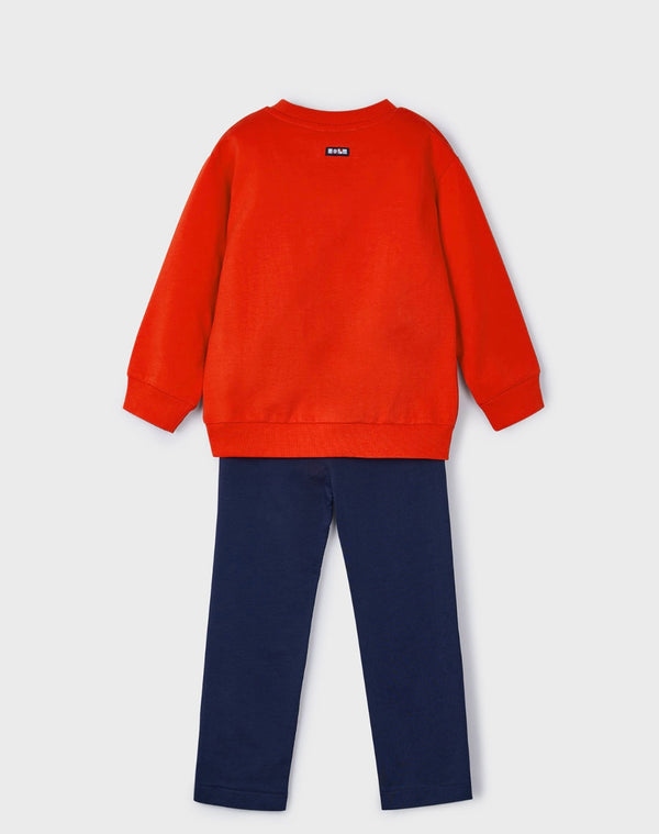 Mayoral orange/ navy tracksuit set