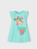 Mayoral aqua dress + bag