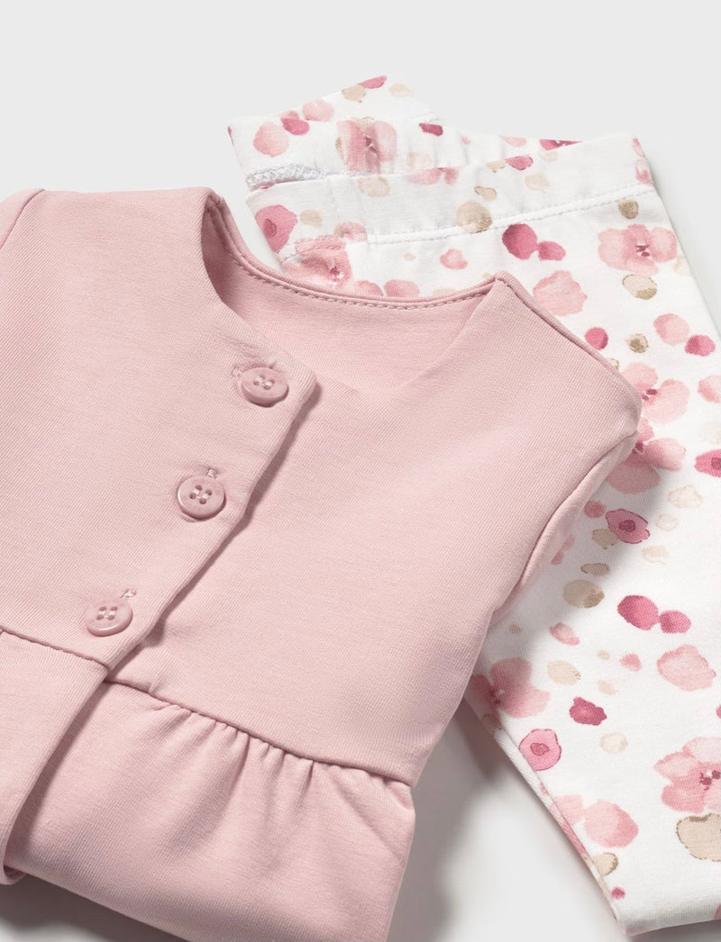 Mayoral baby girl pink 3 piece set