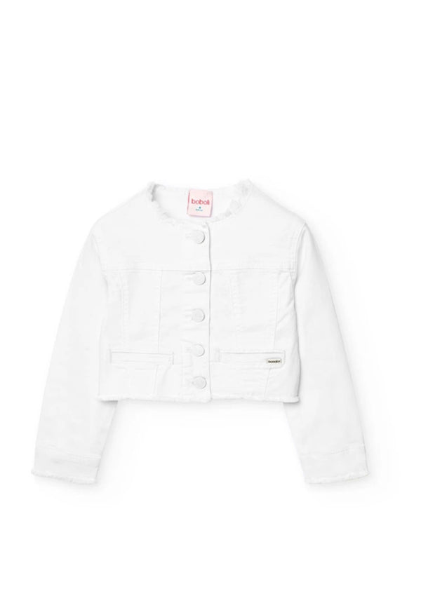Boboli girls white denim jacket