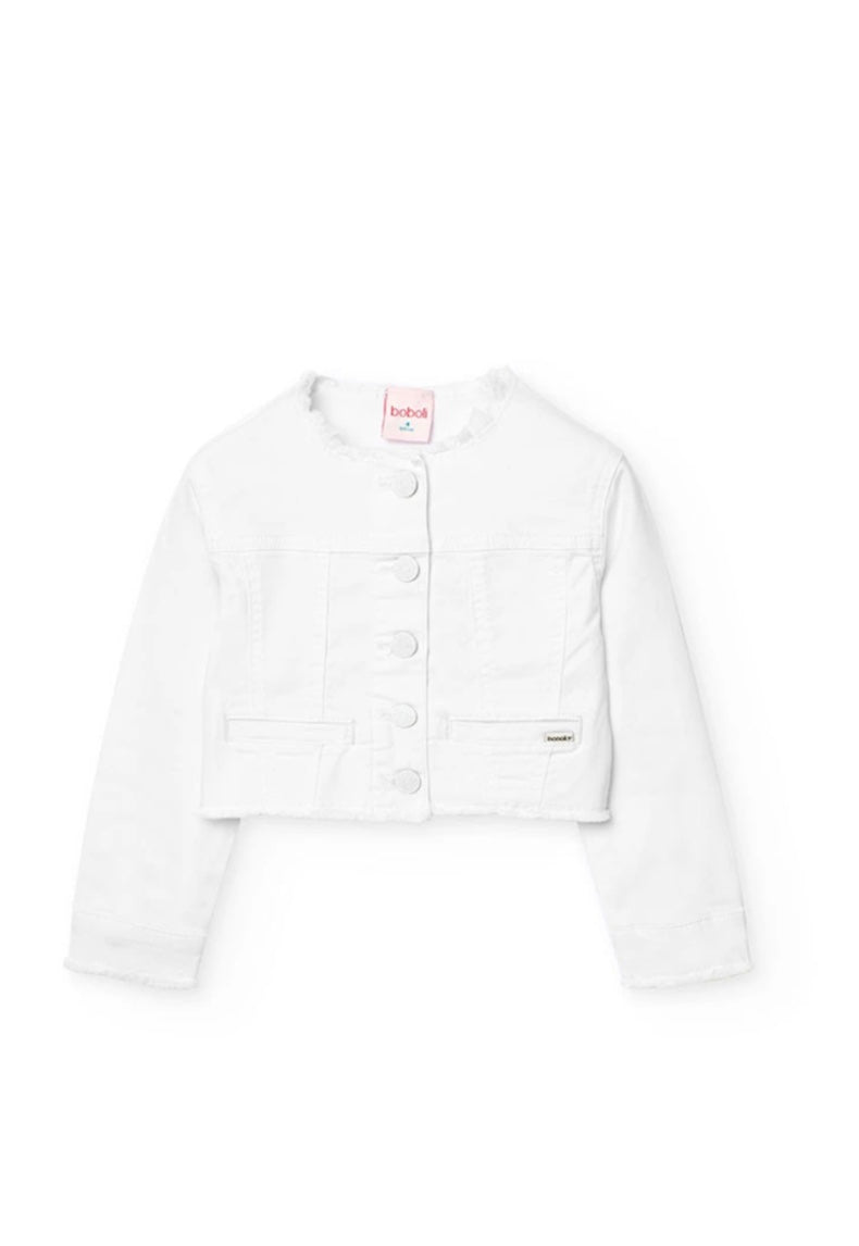 Boboli girls white denim jacket
