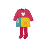 Agatha Ruiz Baby Girl coral/ yellow/ green dress