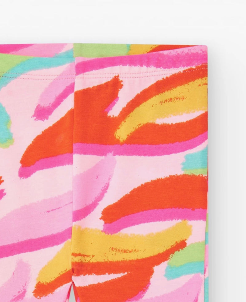 TucTuc girls pink abstract leggings