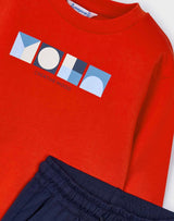 Mayoral orange/ navy tracksuit set