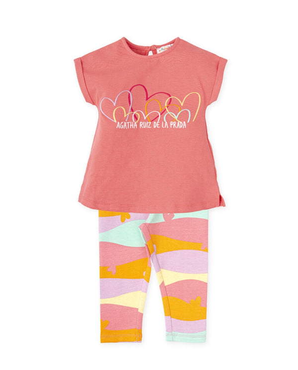 Agatha Ruiz orange leggings set