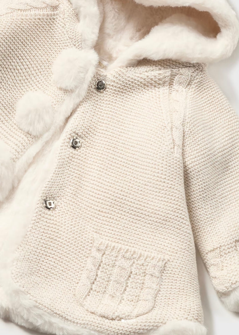 Mayoral cream knit coat