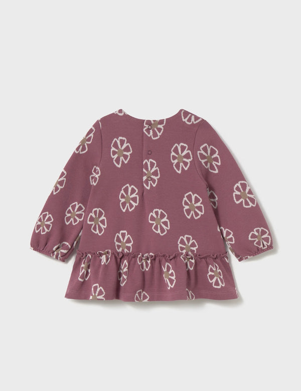 Mayoral baby girl rose knit dress