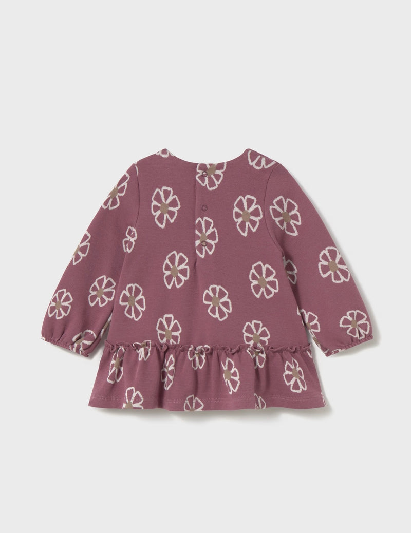 Mayoral baby girl rose knit dress