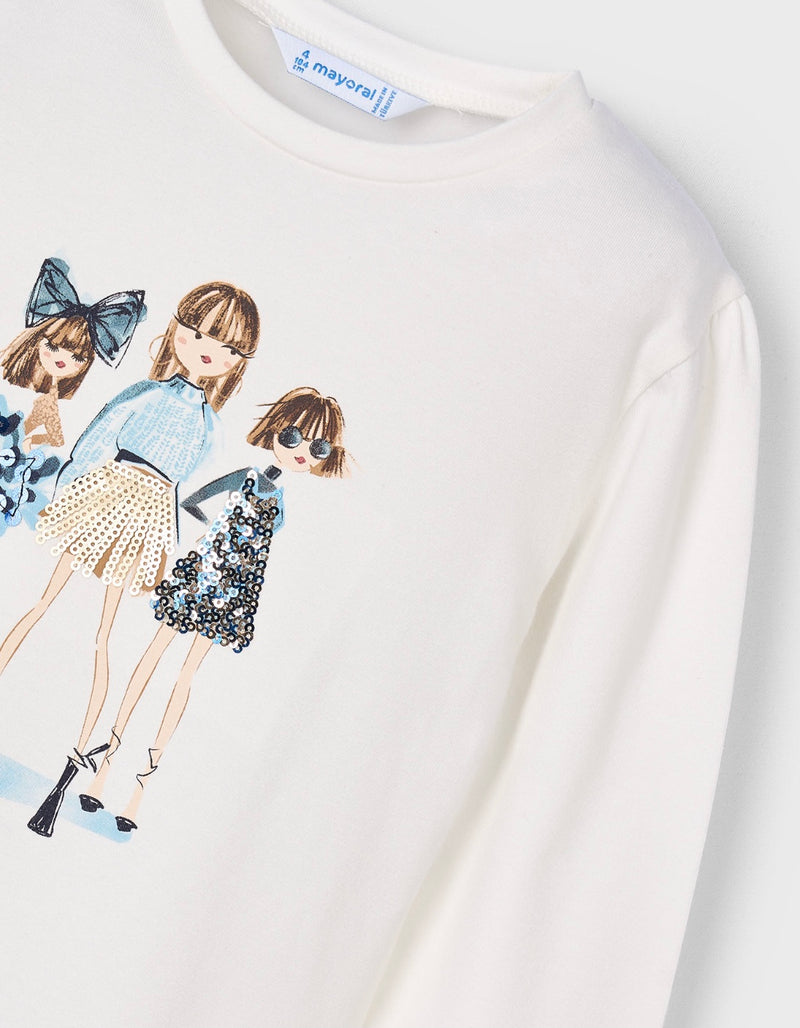 Mayoral girls long-sleeved tee