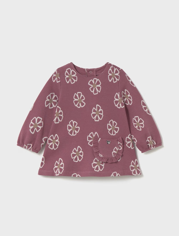 Mayoral baby girl rose knit dress