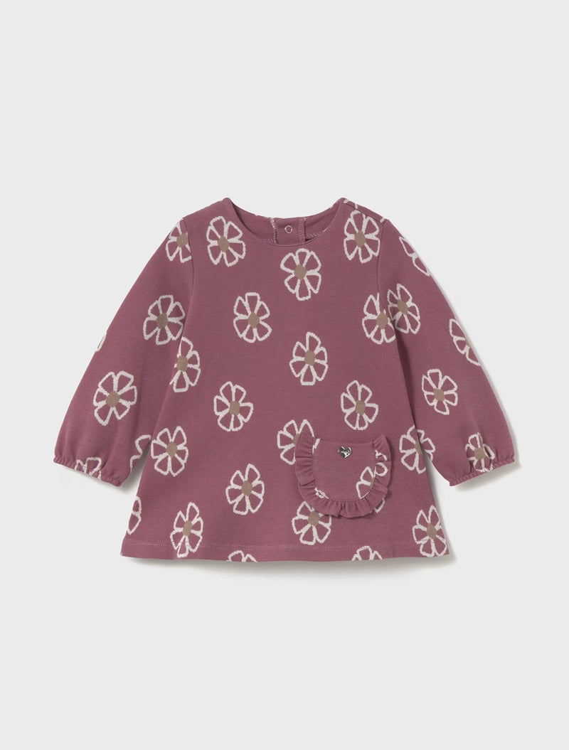 Mayoral baby girl rose knit dress
