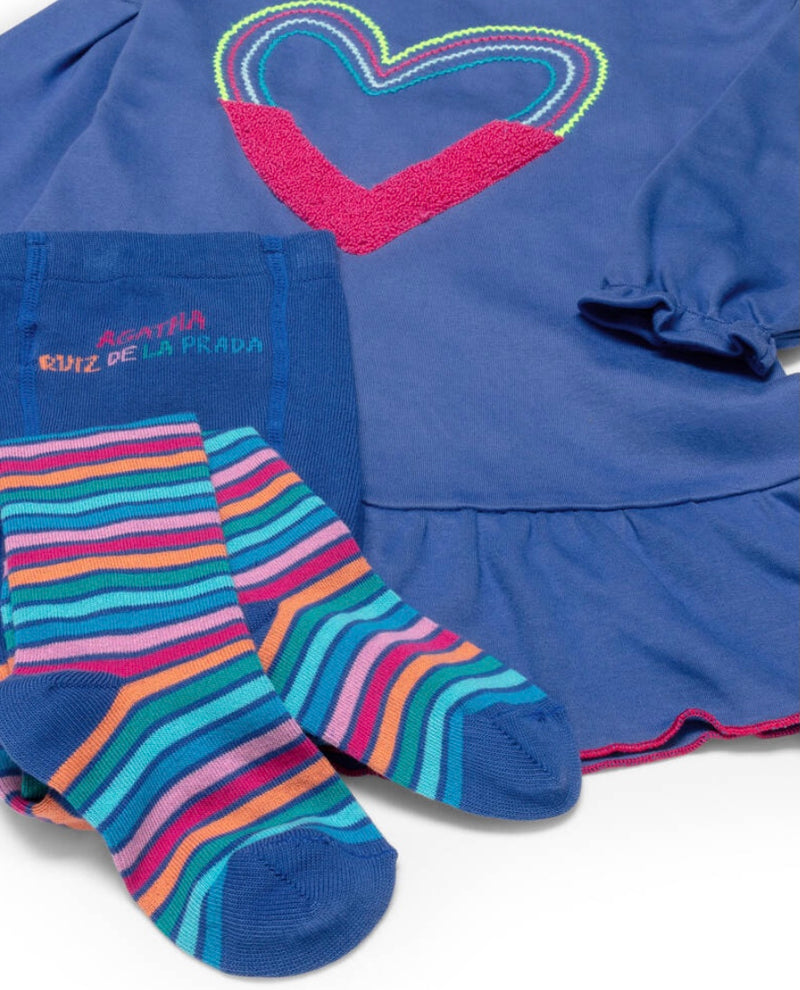 Agatha Ruiz Baby Girl blue heart set