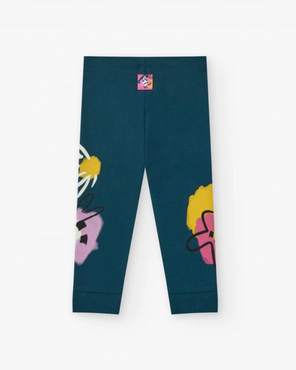 TucTuc girls green flower leggings