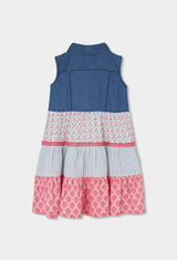 Boboli Denim Layered Dress