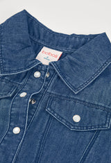 Boboli Denim Layered Dress