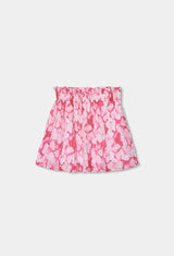 Boboli Pink & White Pleated Skirt