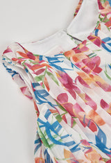 Boboli Pleated Floral Dress