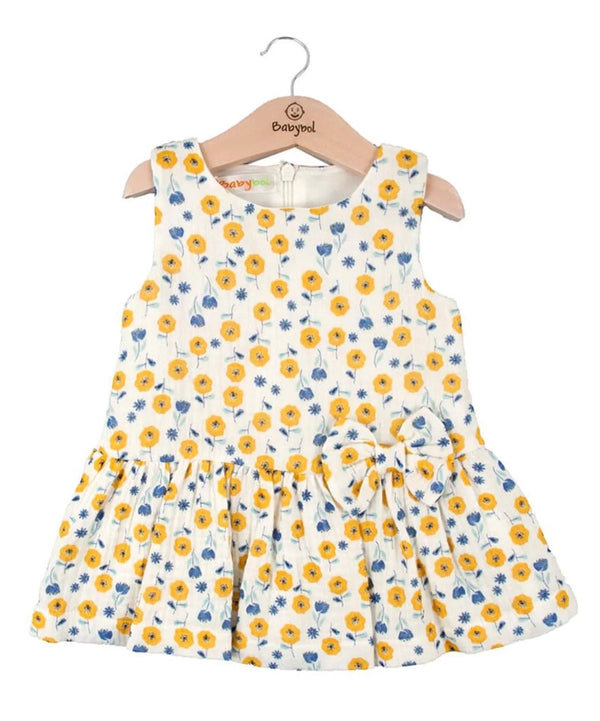 Babybol Baby Girl Yellow Flower Dress and Bloomers