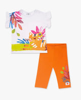 TucTuc orange cat leggings set