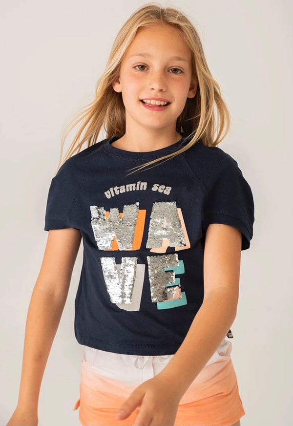 Boboli Girl Wave short-sleeve T-shirt