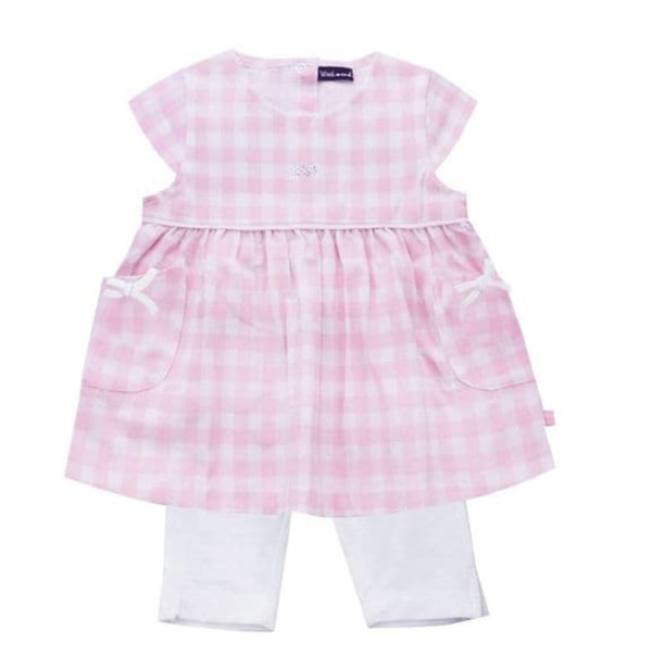 Weekend a la Mer Baby Girl Pink Check Set