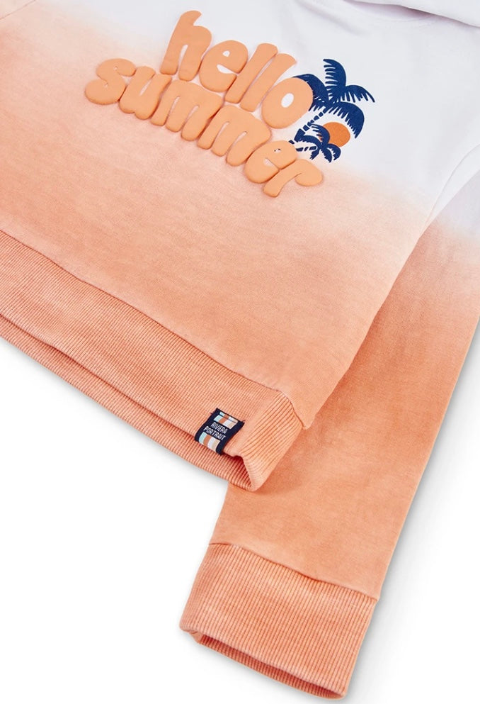 Boboli Girl’s Peach Cropped Hoodie