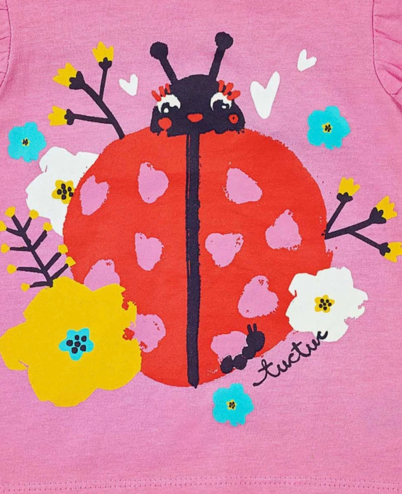 TucTuc ladybird t-shirt and shorts set