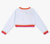 TucTuc white flower cardigan