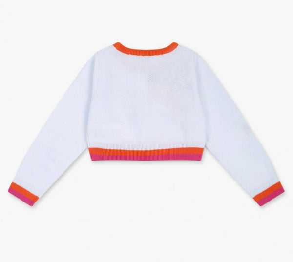 TucTuc white flower cardigan
