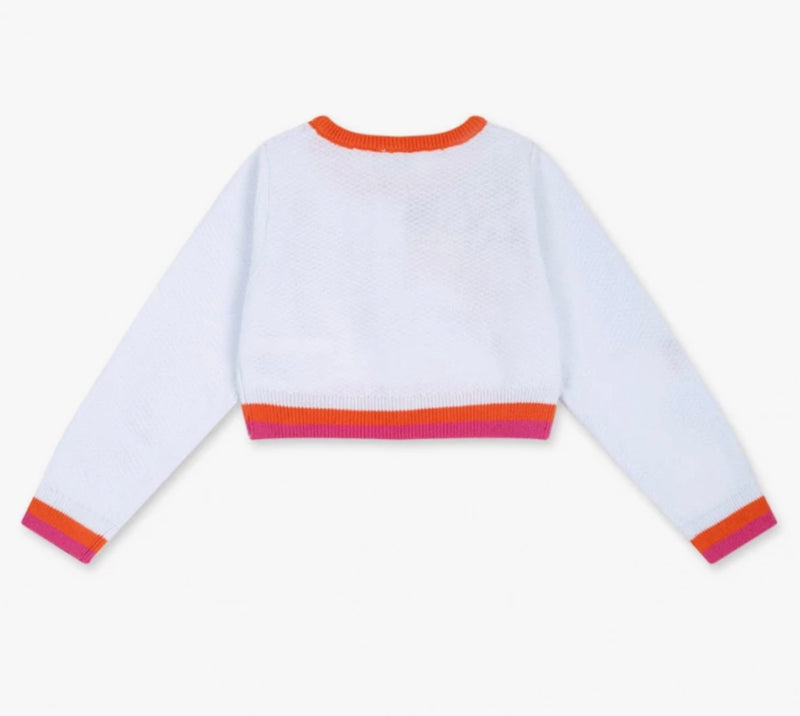 TucTuc white flower cardigan