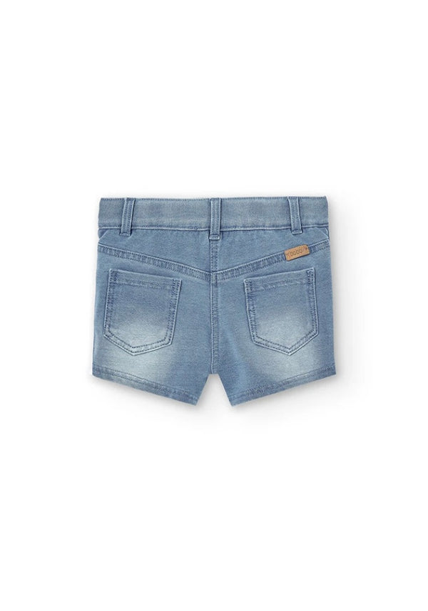 Boboli Girl Stretchy Light Denim Shorts