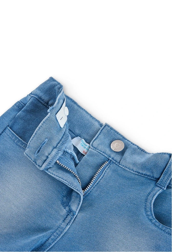 Boboli Girl Stretchy Light Denim Shorts