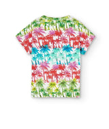 Boboli Girl Tropical Trees T-Shirt