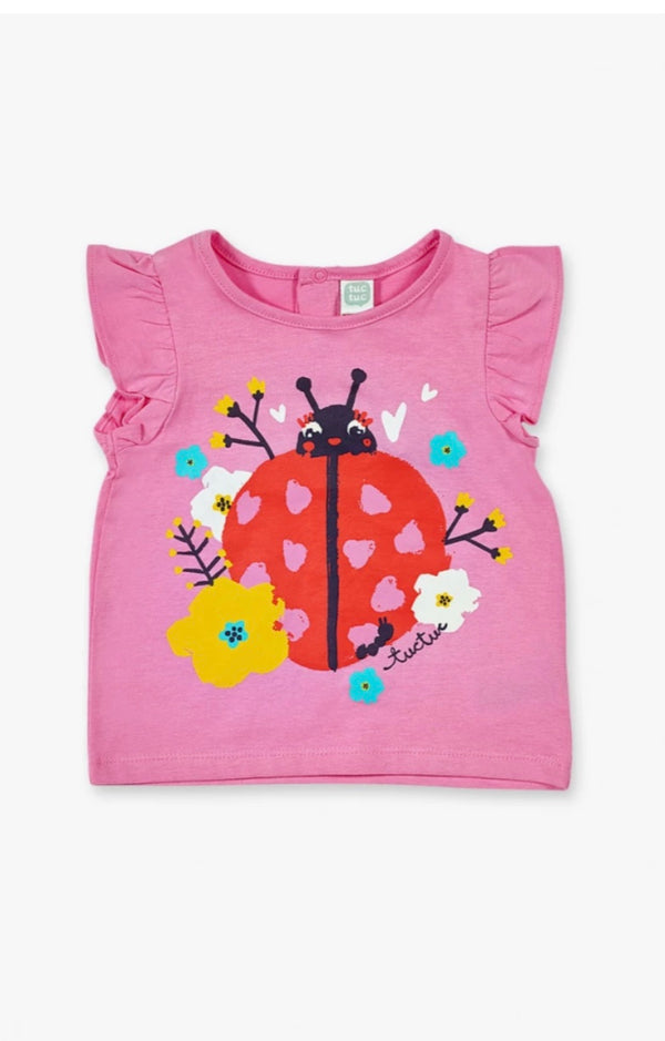 TucTuc ladybird t-shirt and shorts set