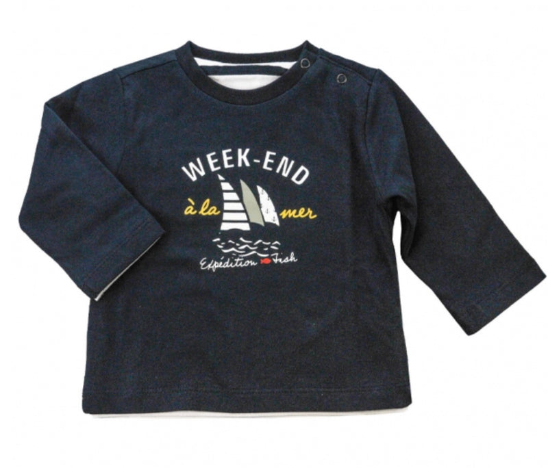 Weekend a La Mer Boys Reversible Long Sleeve Top