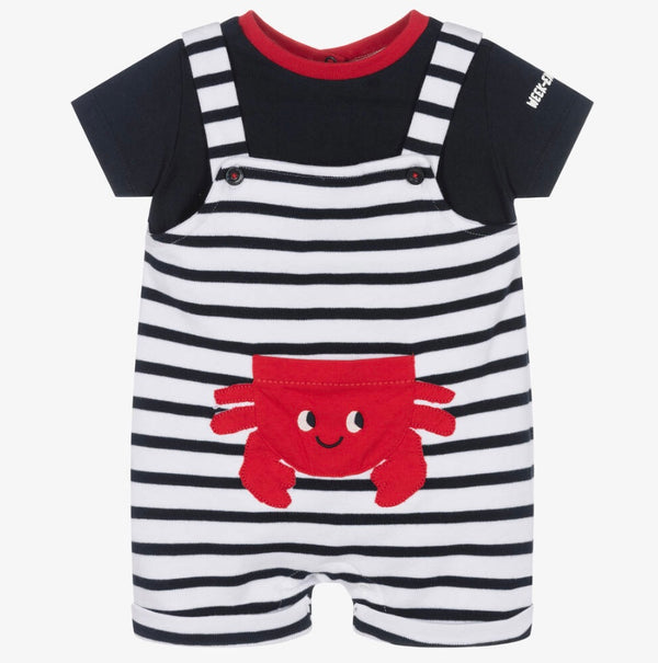 Weekend a La Mer Baby Boy Crab Romper