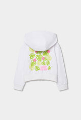 Boboli Girls White Zip Hoodie