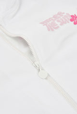 Boboli Girls White Zip Hoodie