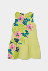 Boboli Lime Flamingo Dress