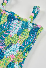 Boboli Tropical Print Jumpsuit