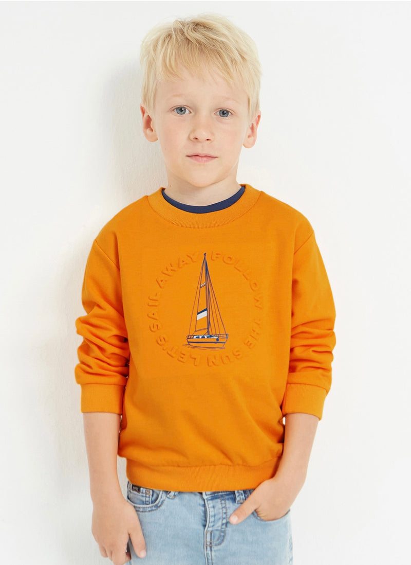 Mayoral Boys Orange Sweatshirt