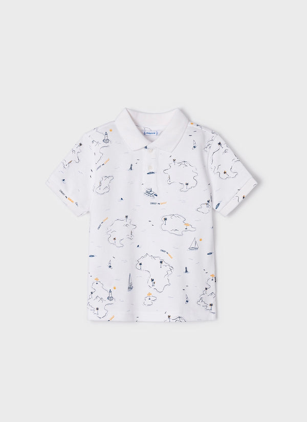 Mayoral Boys White Short Sleeved Polo