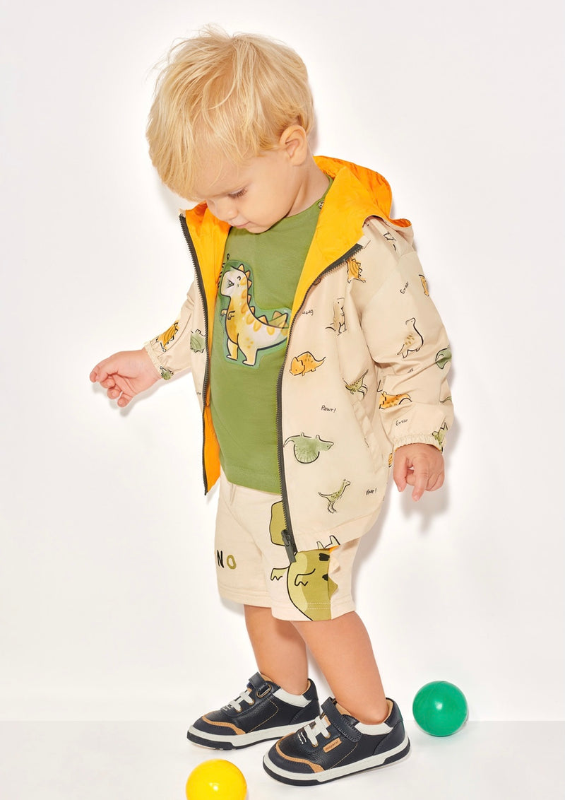 Mayoral Baby Boy Reversible Dino Rain Jacket